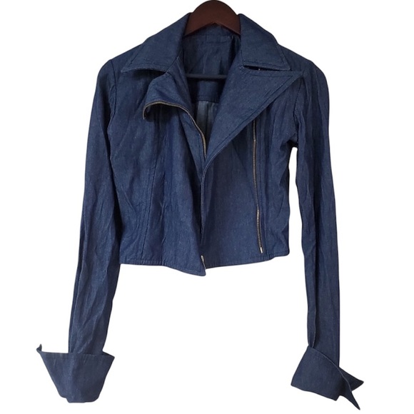 Denim Jeans Zip Jacket - Picture 1 of 4